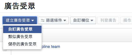 自訂廣告受眾