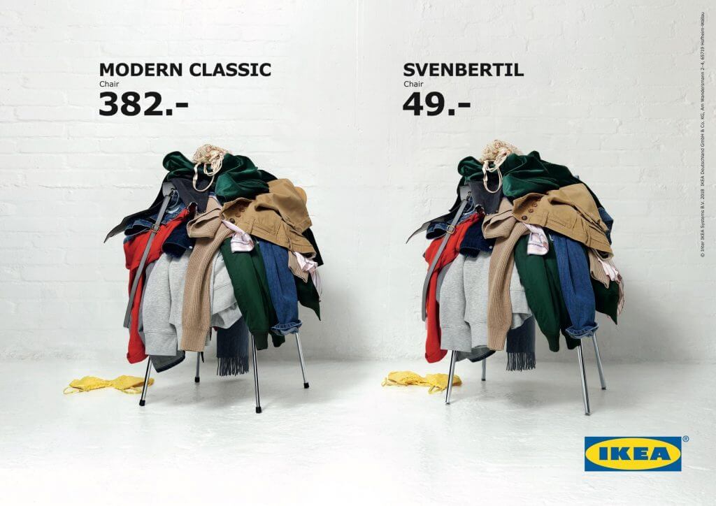 IKEA 借勢行銷案例：椅子的功用（圖取自 Ads Of The World）
