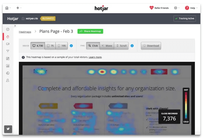 Hotjar 深入觀察為何頁面表現不佳，跳出率或離開率很高的原因