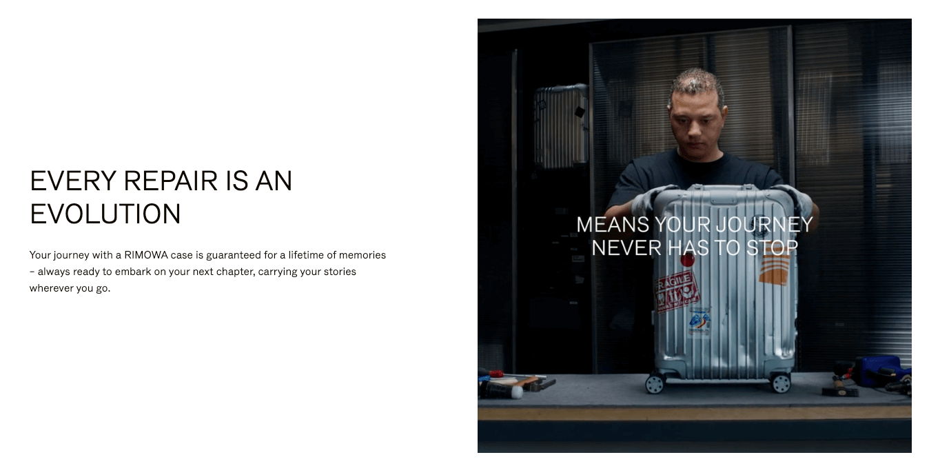 《 RIMOWA 》行李箱提供終身維修保固的服務，除了本身使用體驗好之外，也是消費者會想購買的一大賣點（圖截自《 RIMOWA 》官網）