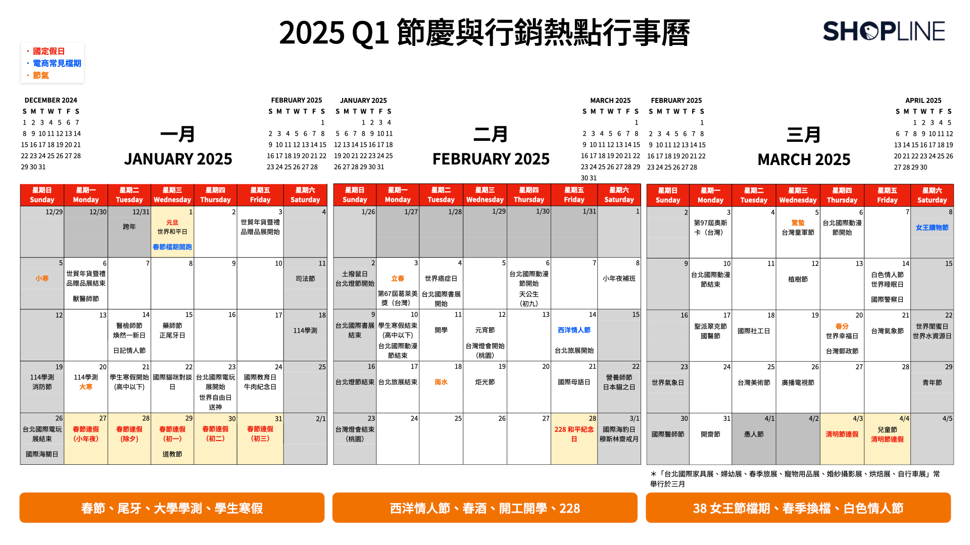 2025 Q1 節慶行銷月曆（點擊右鍵下載或長按照片儲存）