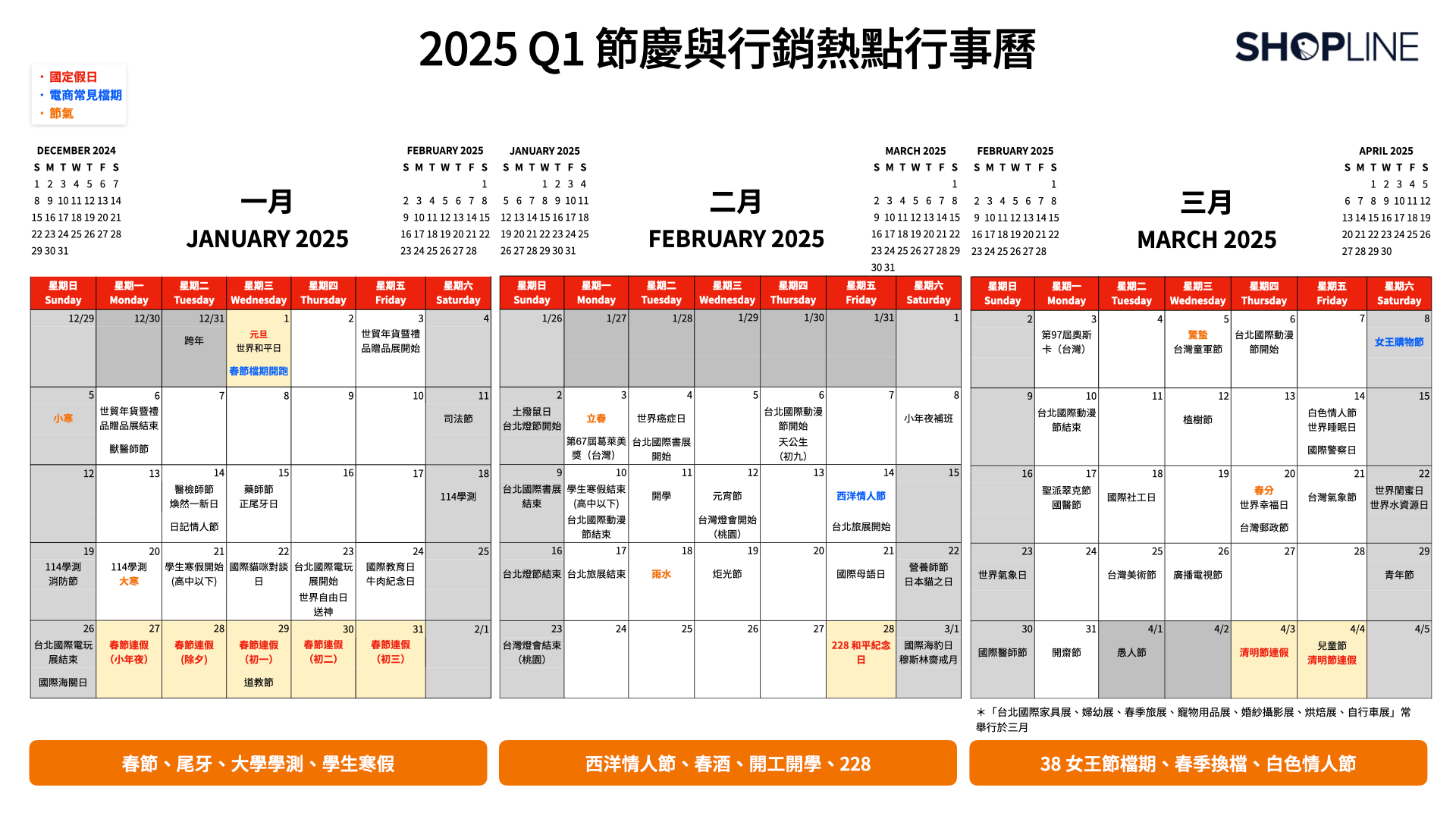 2025 Q1 節慶行銷月曆(點擊右鍵下載或長按照片儲存)