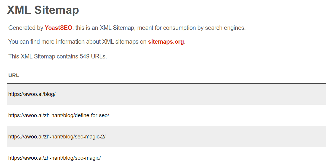  建立 XML Sitemap