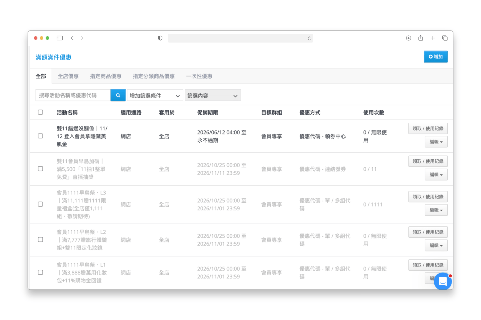 於後台確認活動是否有誤，如果沒問題就可以手動上架
